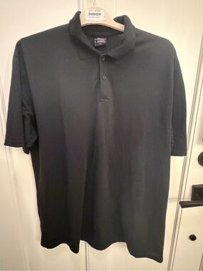 Gelante Men's Black Short Sleeve Performance Polo Shirt XXL